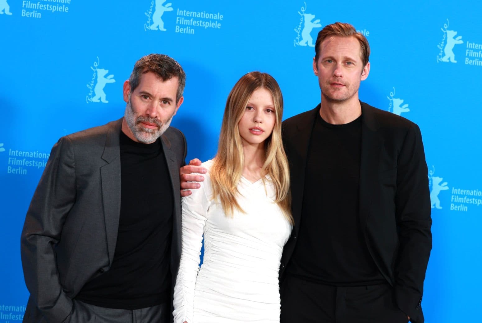 Alexander Skarsgård, Mia Goth, Jalil Lespert at the Berlinale