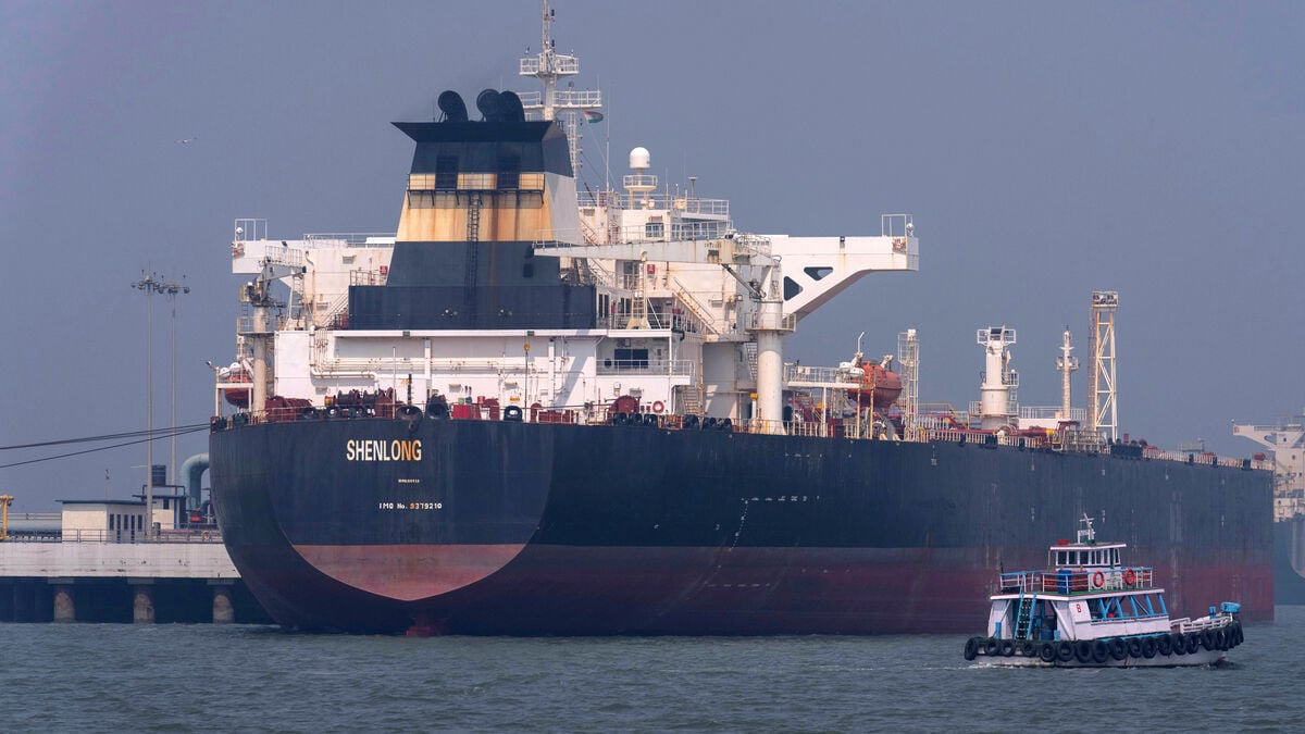 Three oil tankers heading through the Strait of Hormuz