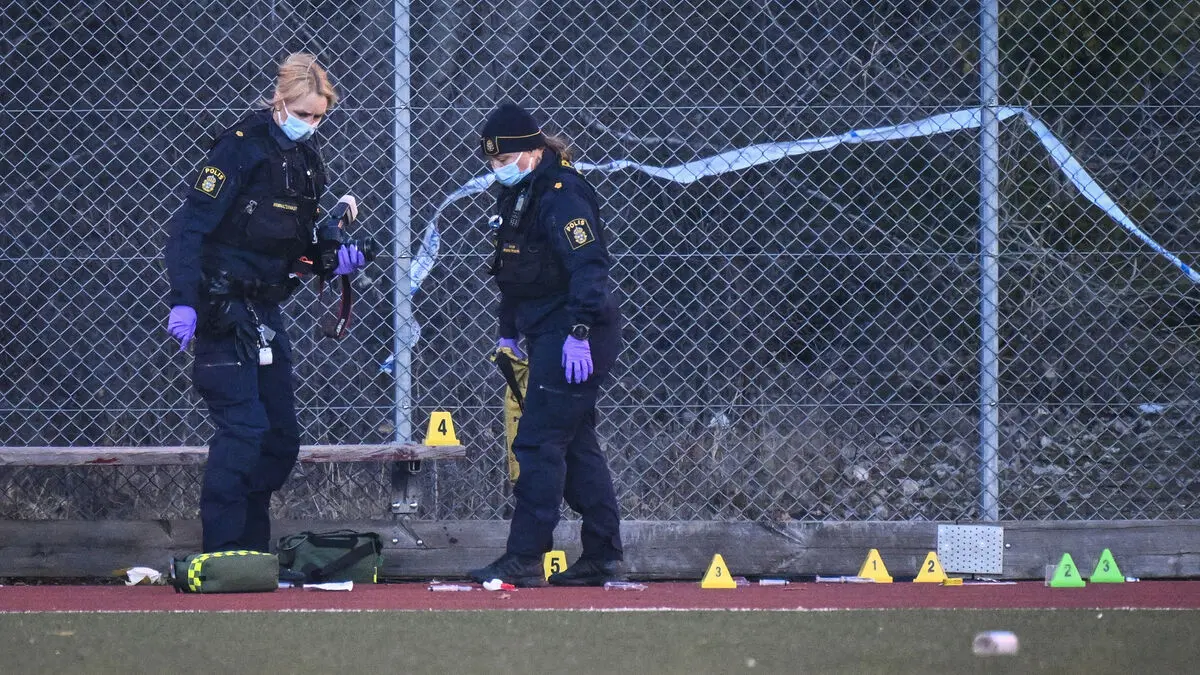 Teenager dead after being shot at football field in Vårby gård