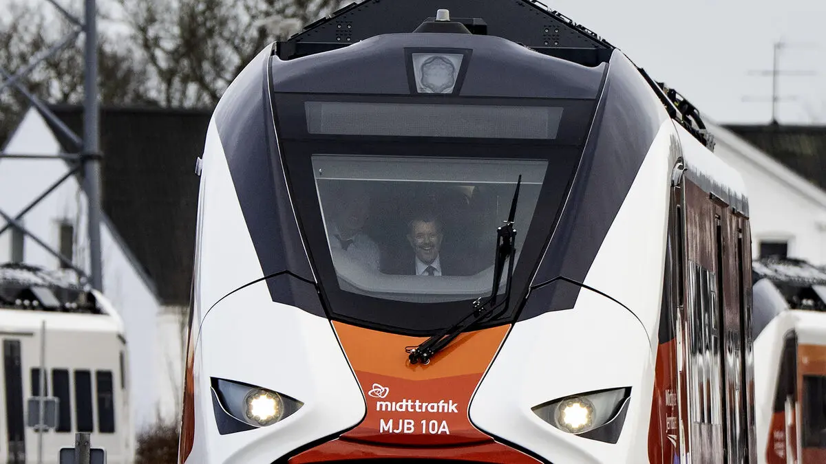 King Frederik drove Denmark's first battery-powered train