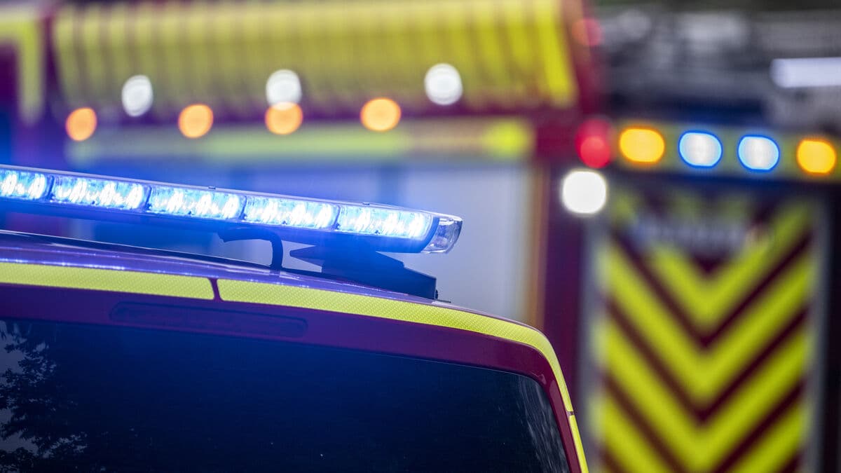 Burned man taken to hospital after apartment fire