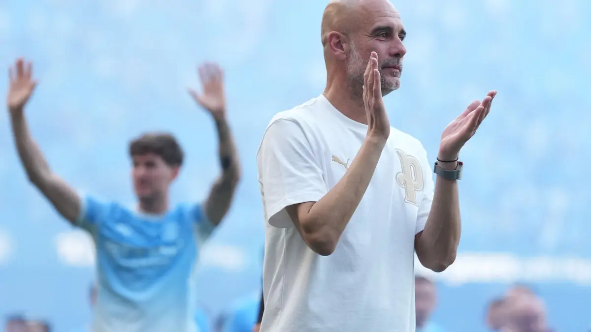 Manchester City auction off Guardiola's office chair, jacket and whistle for charity