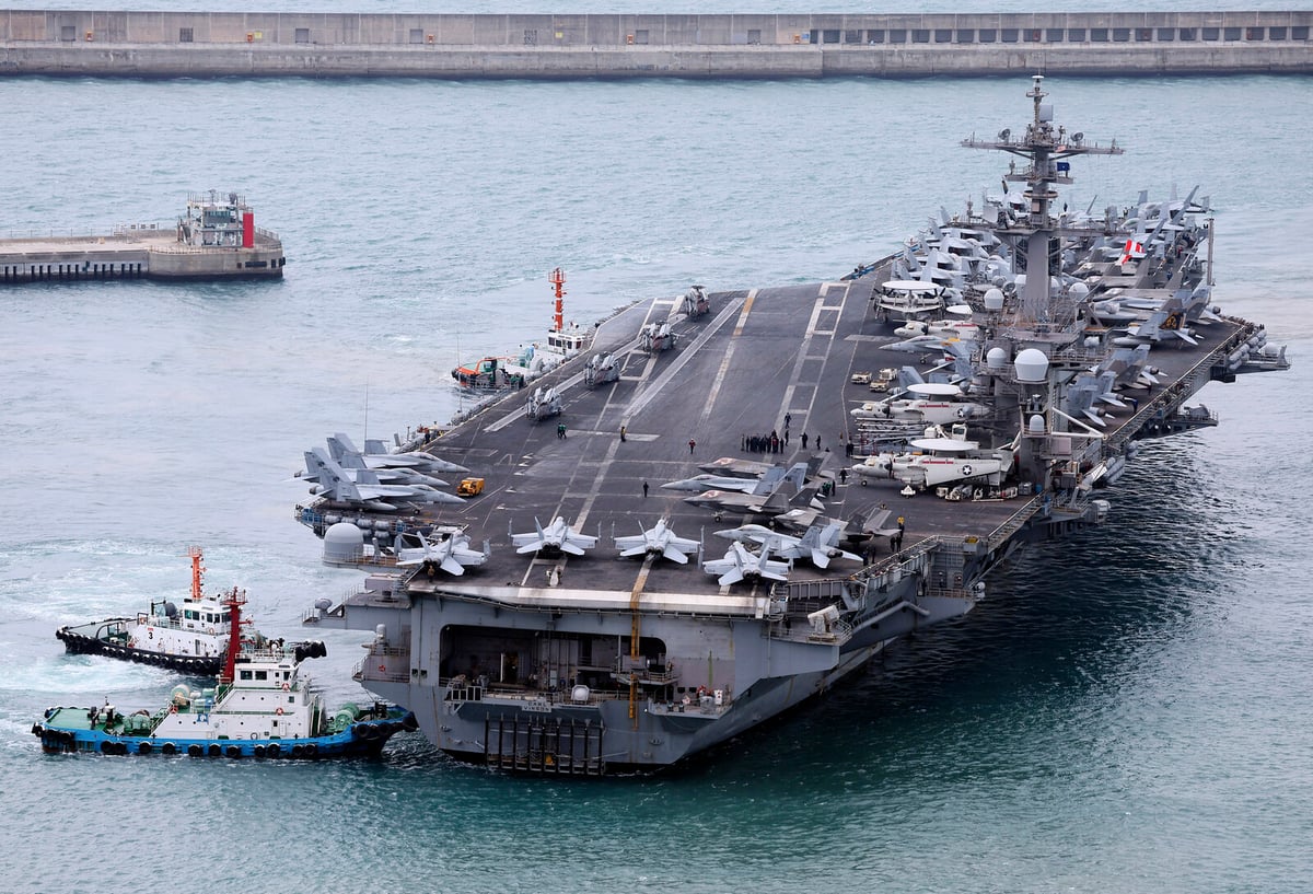 Before the Meeting: American Aircraft Carrier near Oman