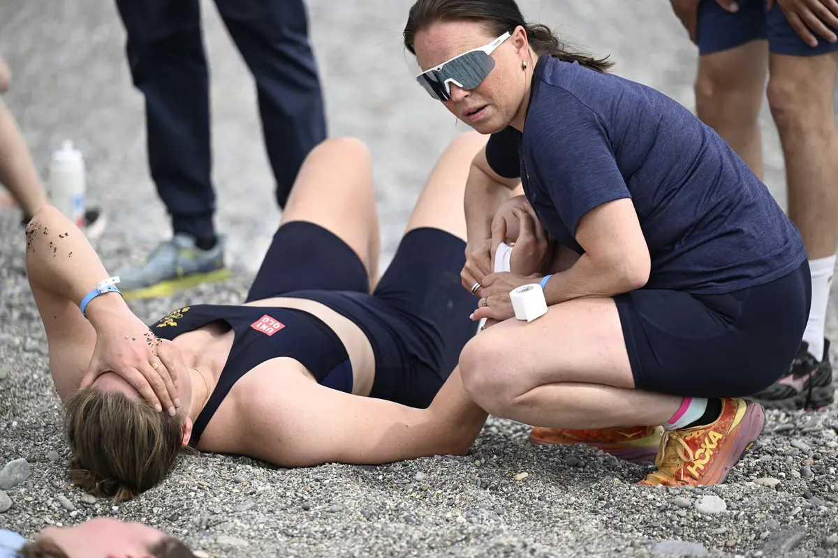 Alpine Skier Estelle Alphand Injures Thumb in Beach Game Accident