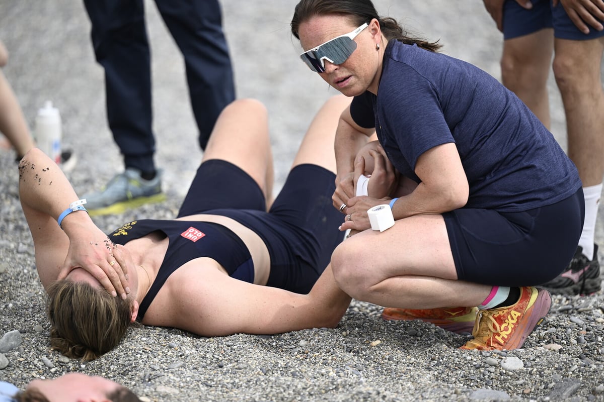 Alpine Skier Estelle Alphand Injures Thumb in Beach Game Accident