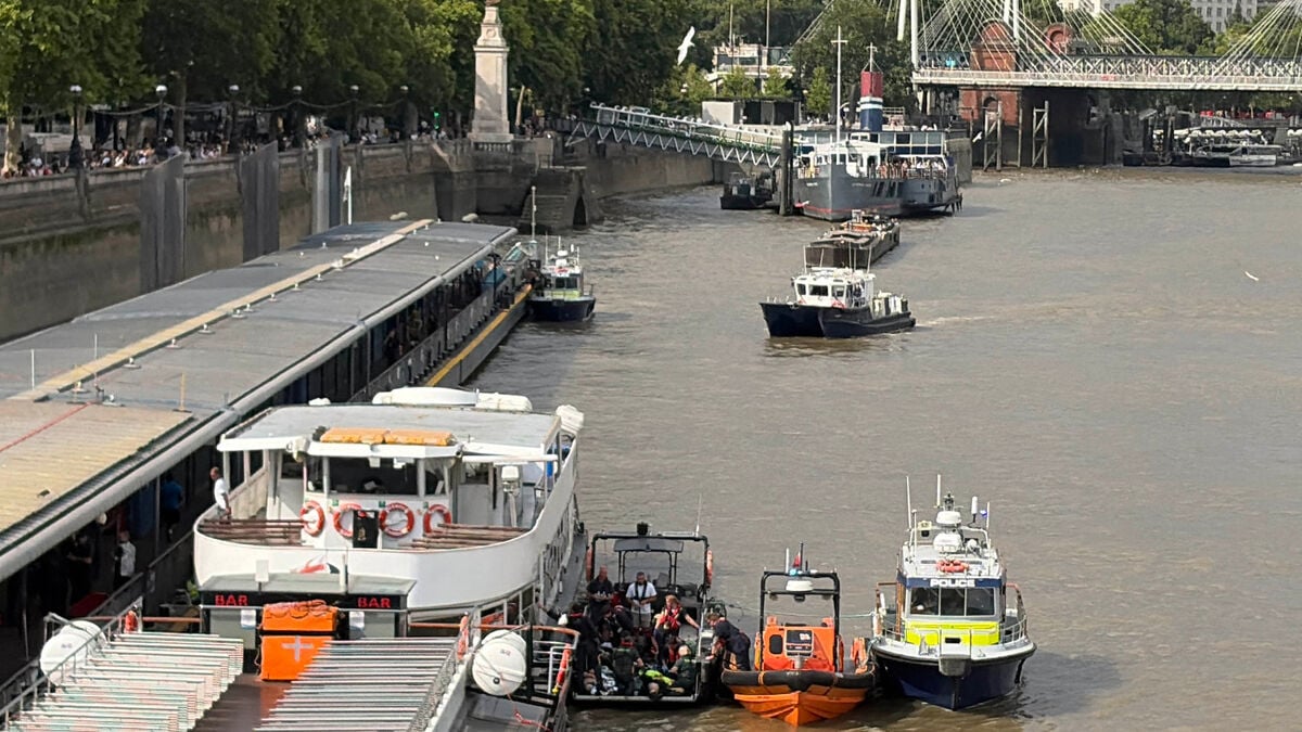 Five London police officers injured after boat collides with Westminster Bridge on Thames