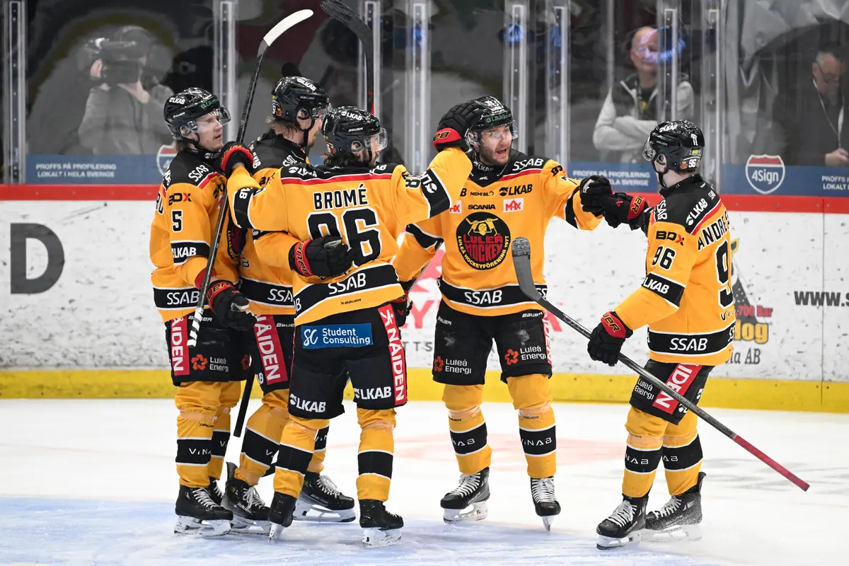 Luleå Dominates Brynäs 5-2 in Second SM Final in Gävle