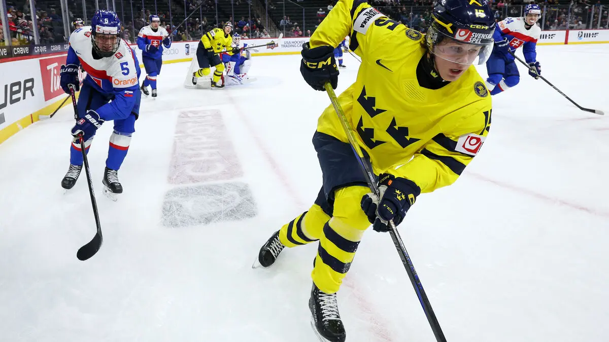 Stenberg decides Sweden's Junior World Cup opener 3-2 over Slovakia, says it was nerve-wracking