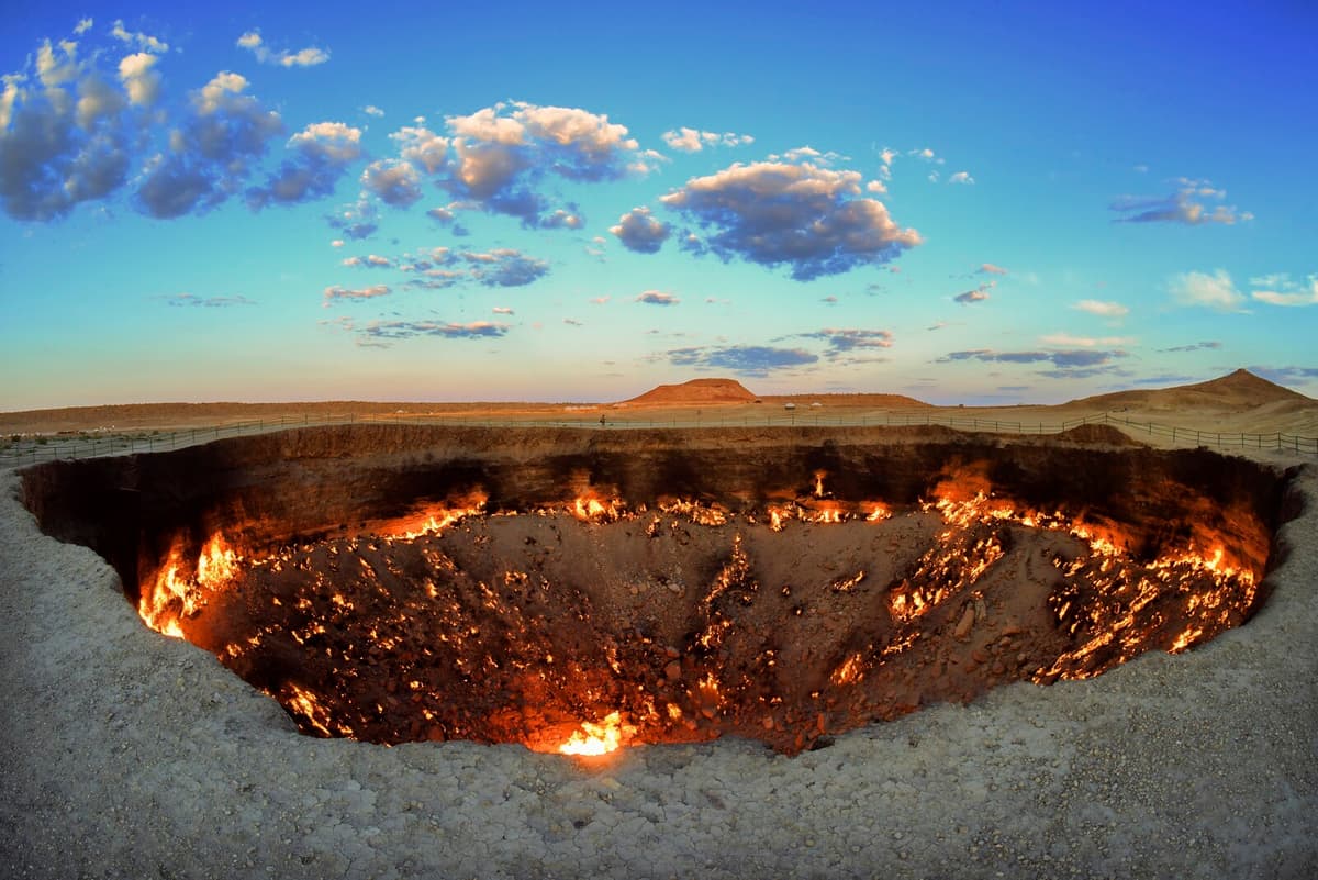 Turkmenistan Reduces Hell's Gate Gas Flame After 50 Years