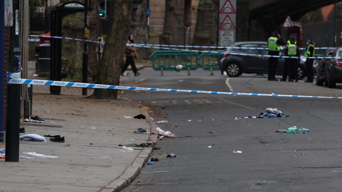 Seven injured after car hits pedestrians in Derby, UK, man arrested on suspicion of attempted murder
