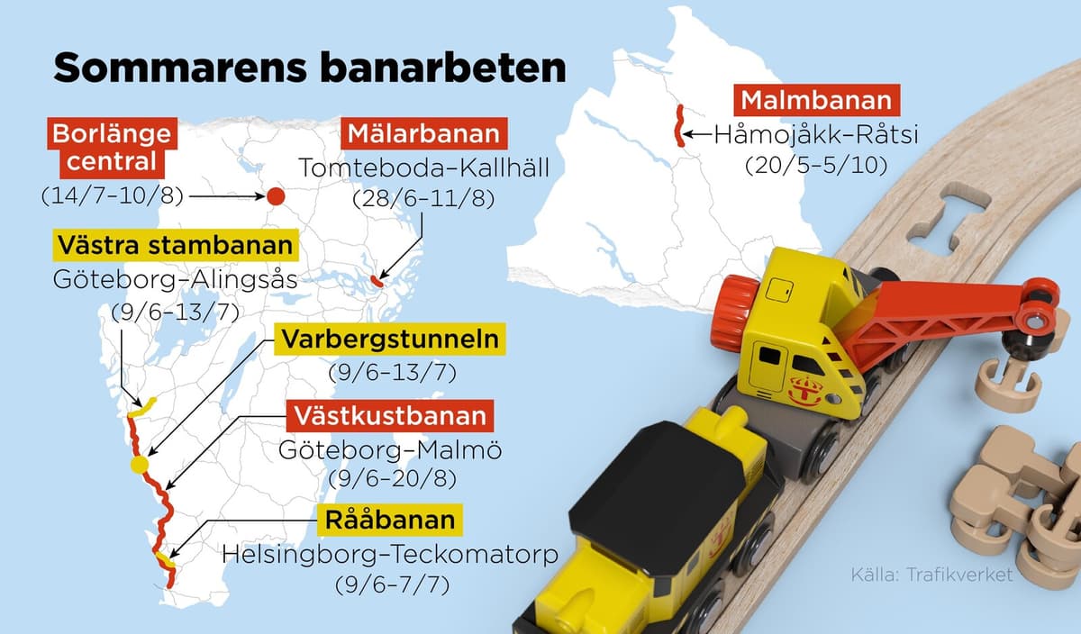 Swedish Train Projects Aim to Minimize Summer Travel Disruptions