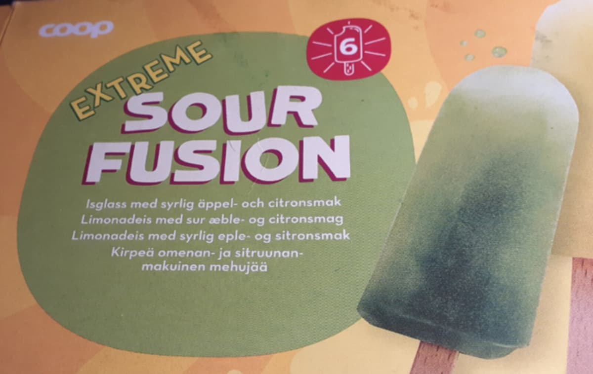 Coop Recalls Extreme Sour Fusion Ice Cream Due to Missing Warning