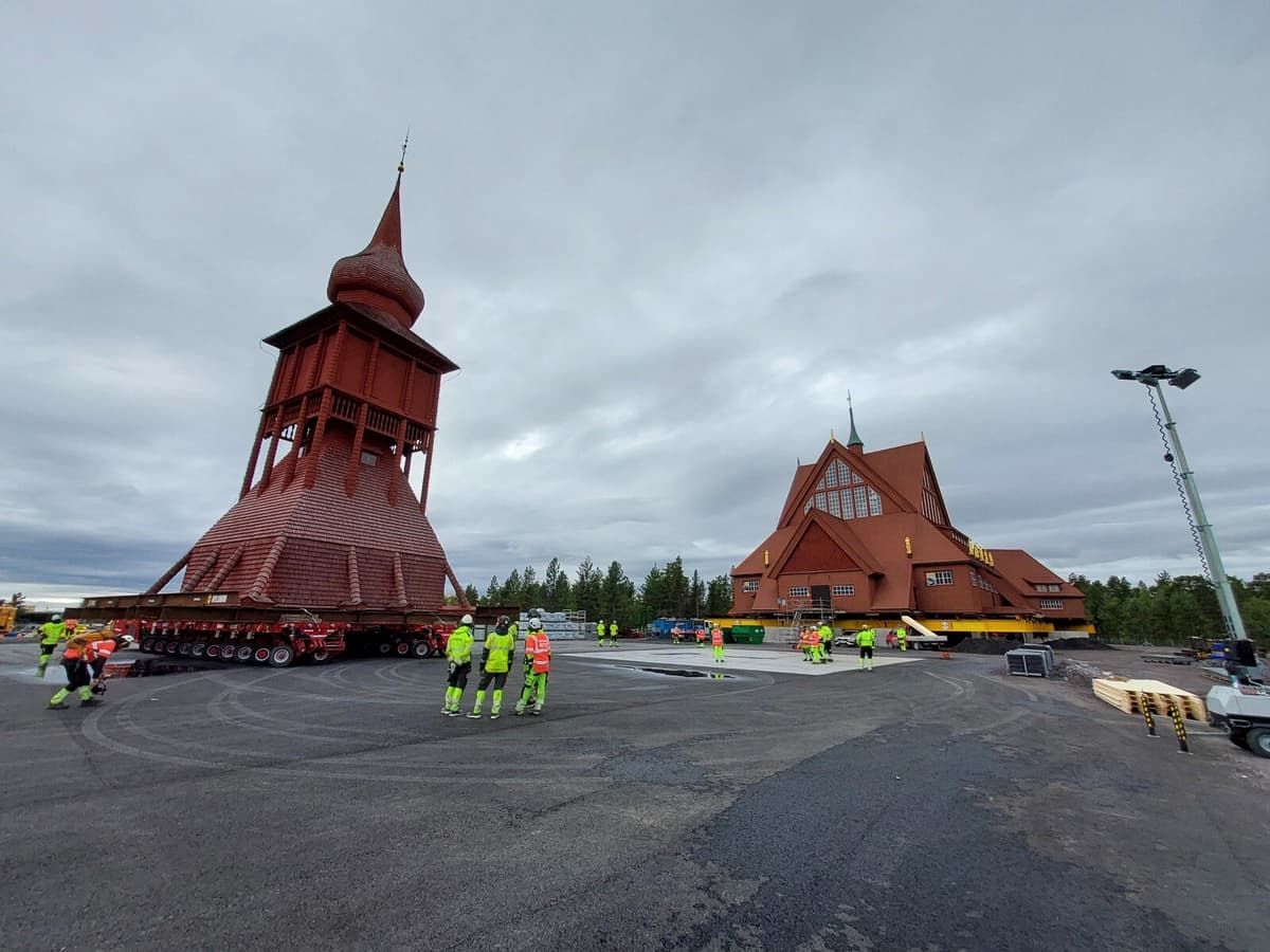 Kiruna Church Bell Tower Relocated to New City Center