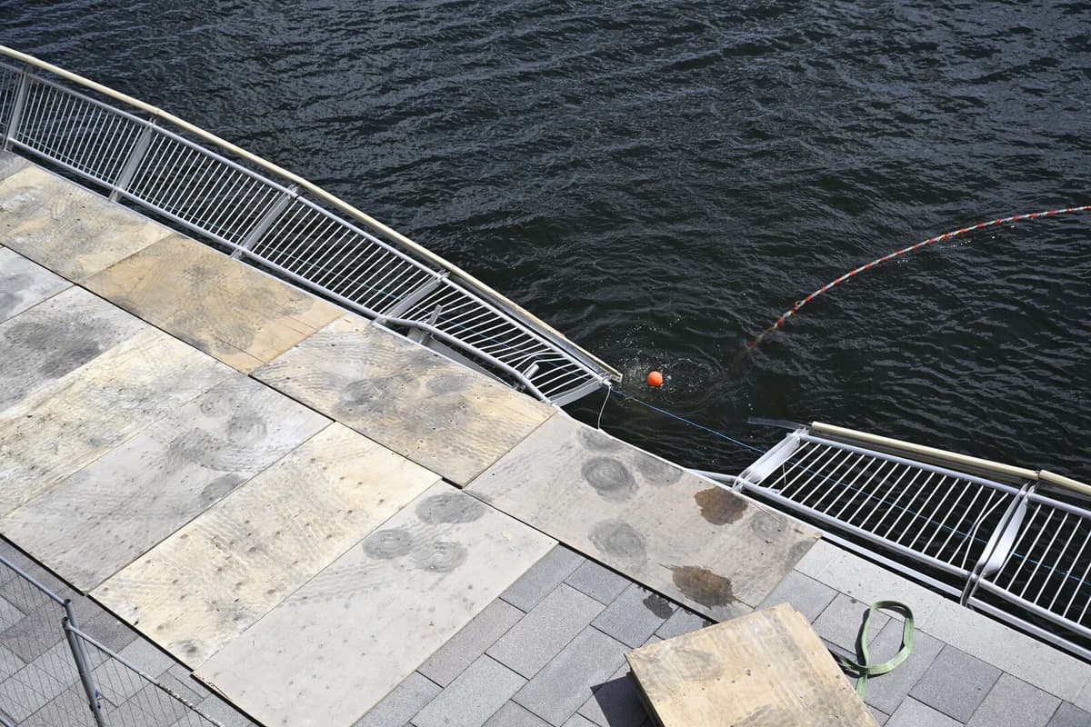 Crane Overturns in Stockholm, Person Falls into Water