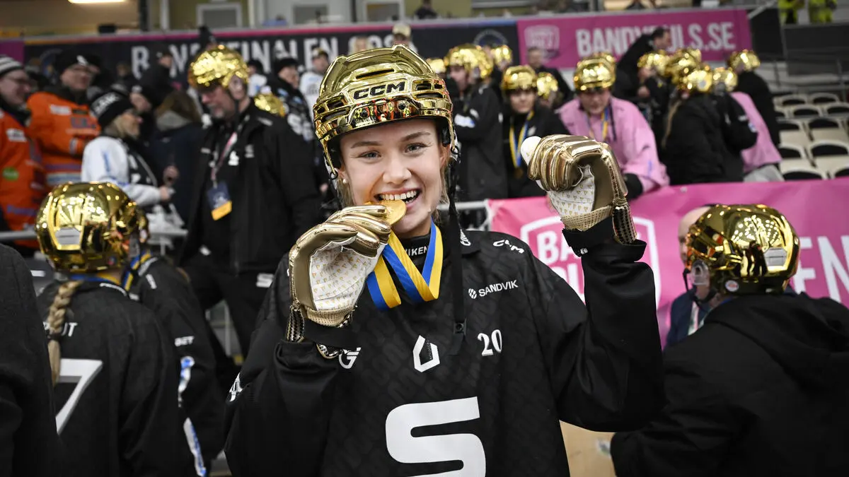 Tilda Ström scored four goals as Sandviken won Swedish championship final, it's euphoria