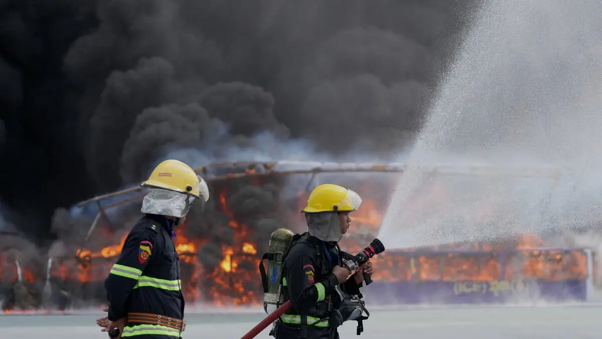 Drug bonfire in Myanmar: 50 tons of drugs burned