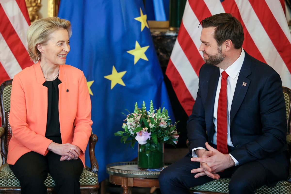Von der Leyen and Vance Discuss EU-US Relations in Rome Meeting