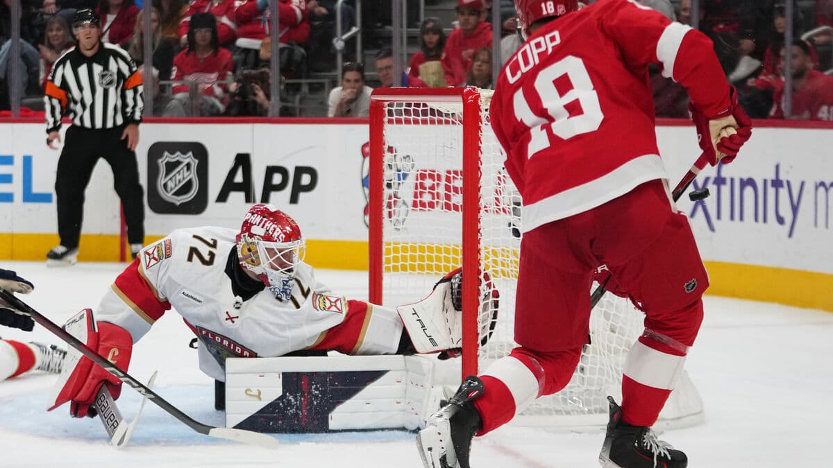 Detroit Defeats Reigning Champions Florida 4-1 Without Lucas Raymond