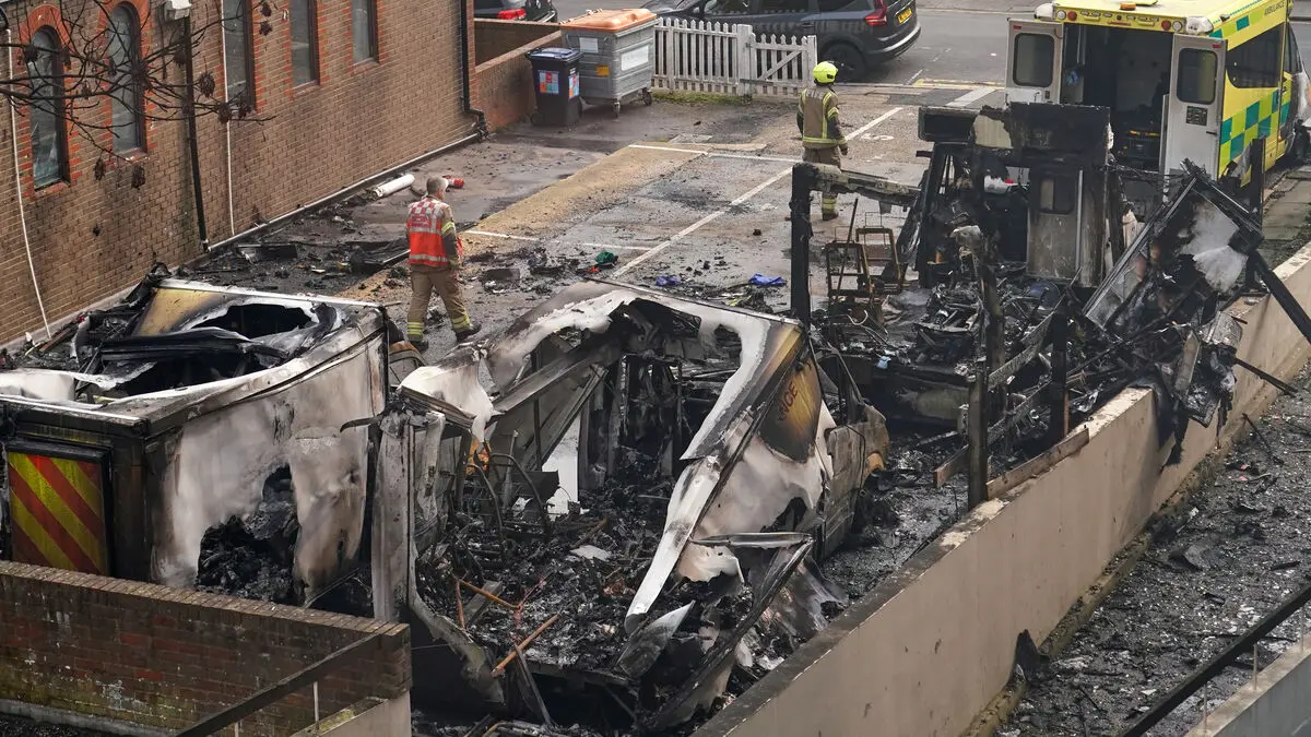 Four ambulances set on fire outside London synagogue being investigated as an anti-Semitic hate crime