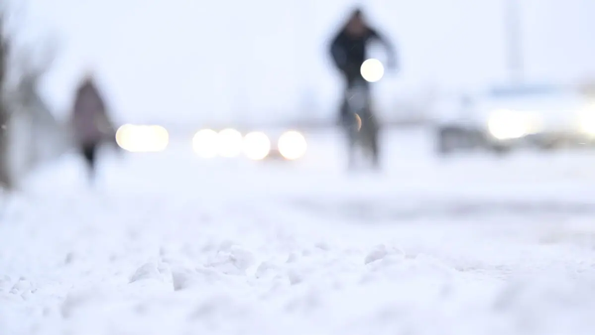 Warning for snowfall in the Stockholm area