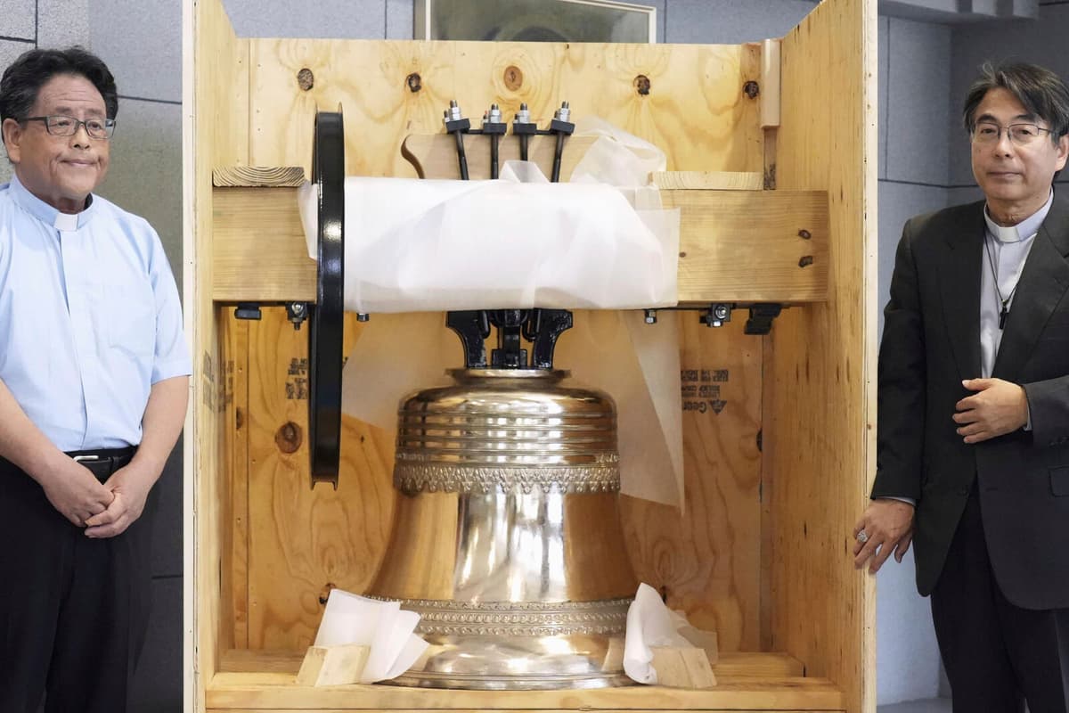 New Bell Installed in Nagasaki Cathedral 80 Years After Atomic Bomb