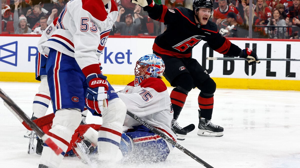 Carolina evens Stanley Cup semifinal series with overtime win over Montreal