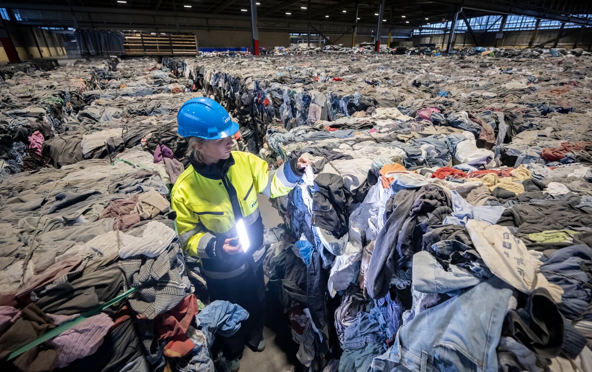 Mountains of clothes are growing as expensive recycling comes to a standstill