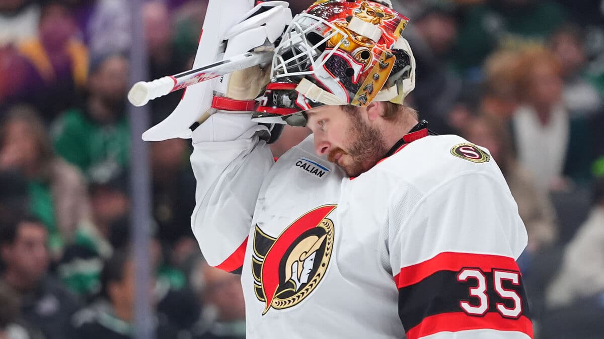 After the rumors, Linus Ullmark back on ice