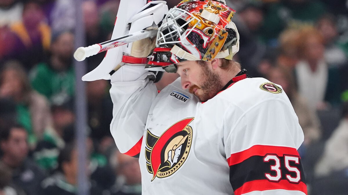 After the rumors, Linus Ullmark back on ice