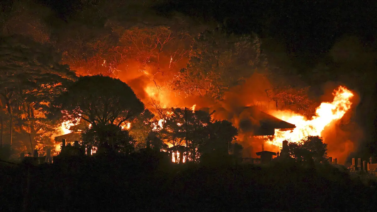 Major fire in Japan – entire neighborhood burned down