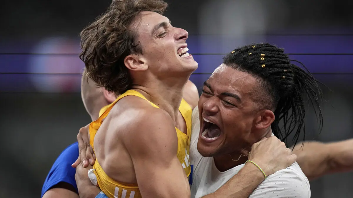 Giant jump by Duplantis' rival