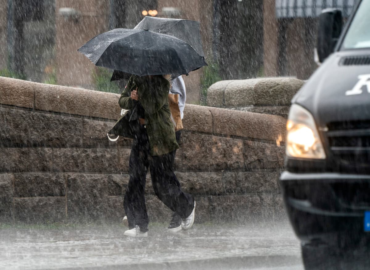 SMHI Issues Yellow Rain Warning for Southern Norrland and Västerbotten