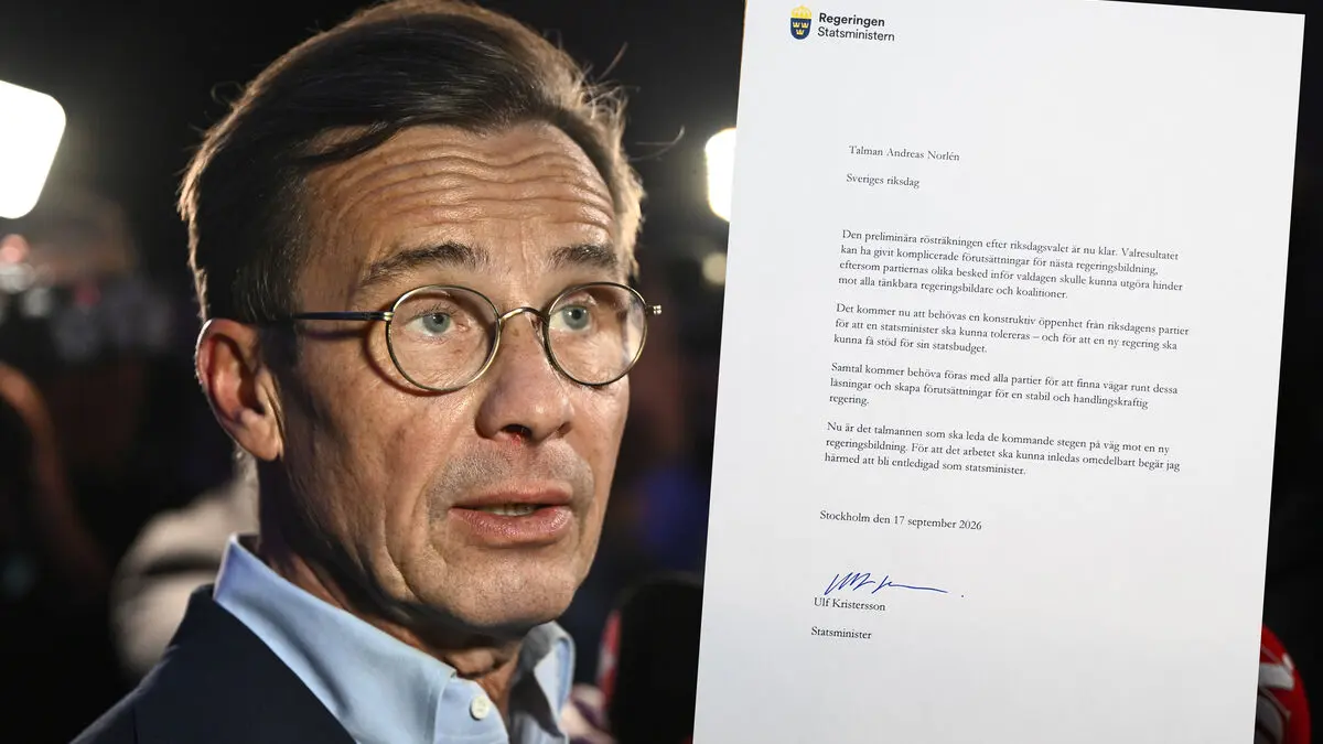Kristersson after resigning: There is