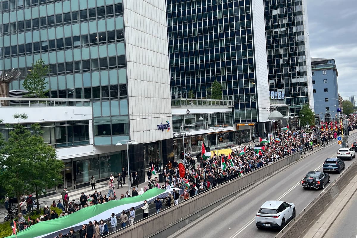 30,000 Attend Pro-Palestinian Rally in Stockholm Surpassing Expectations