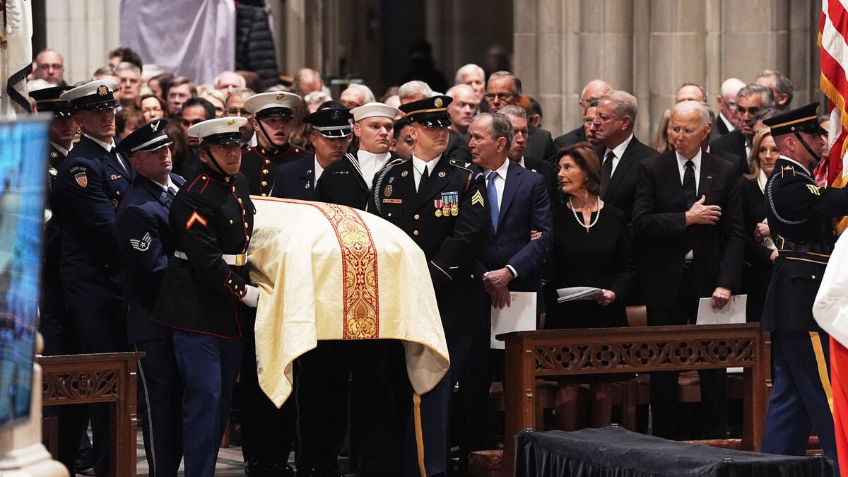 Cheney buried – Biden but not Trump there