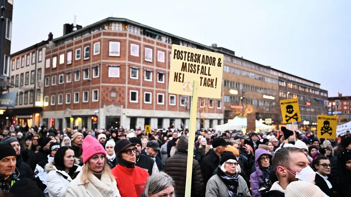 Many demonstrated against emissions in Eskilstuna