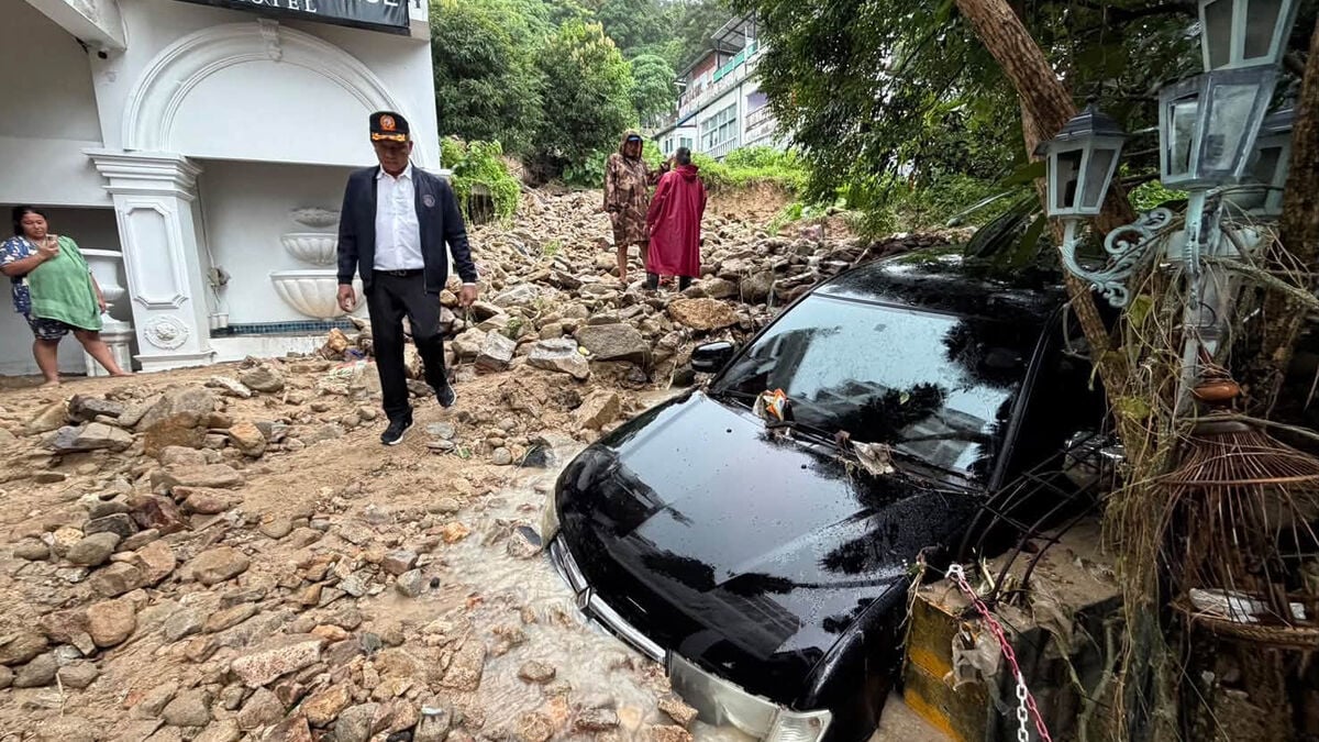 Heavy Rain Floods Phuket as Mudslides Hit All Three Districts