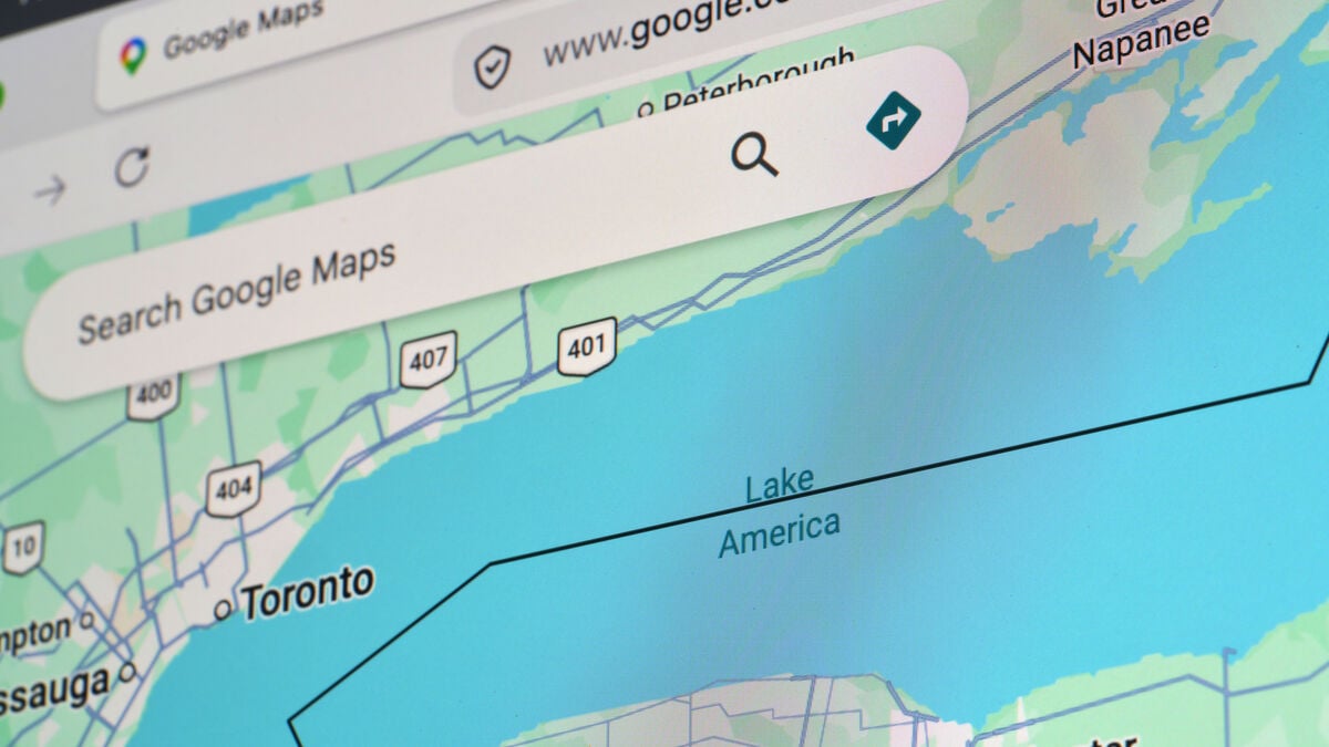 Apple and Google Maps rename Lake Ontario to Lake America in the US