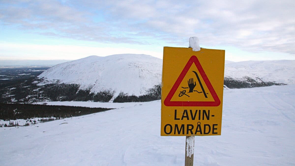 Dangerous avalanche situation in five Swedish mountain areas