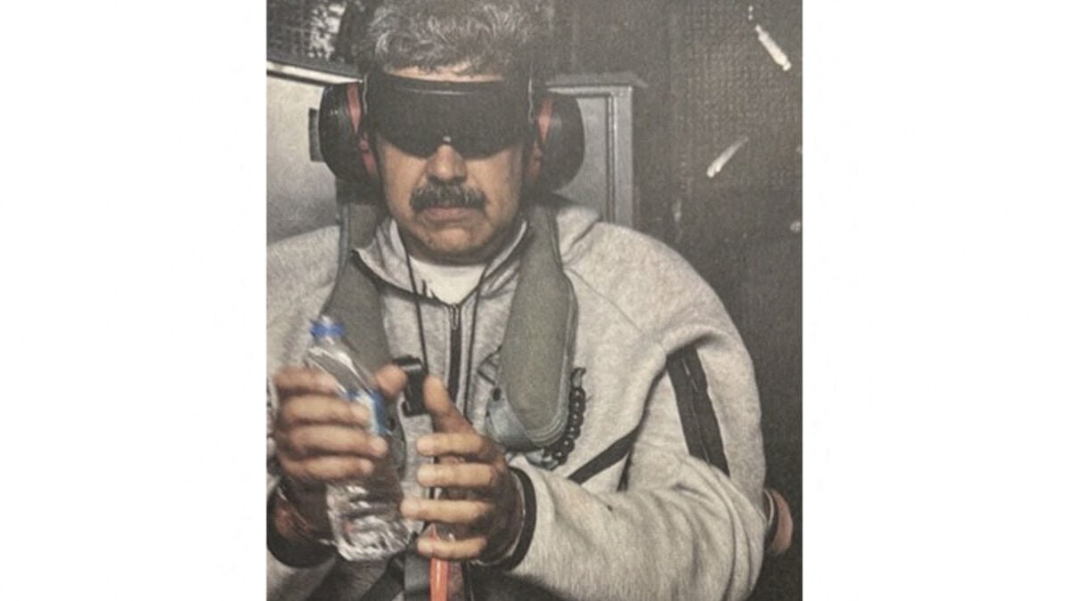 Trump shares photo of captured Maduro aboard U.S. warship