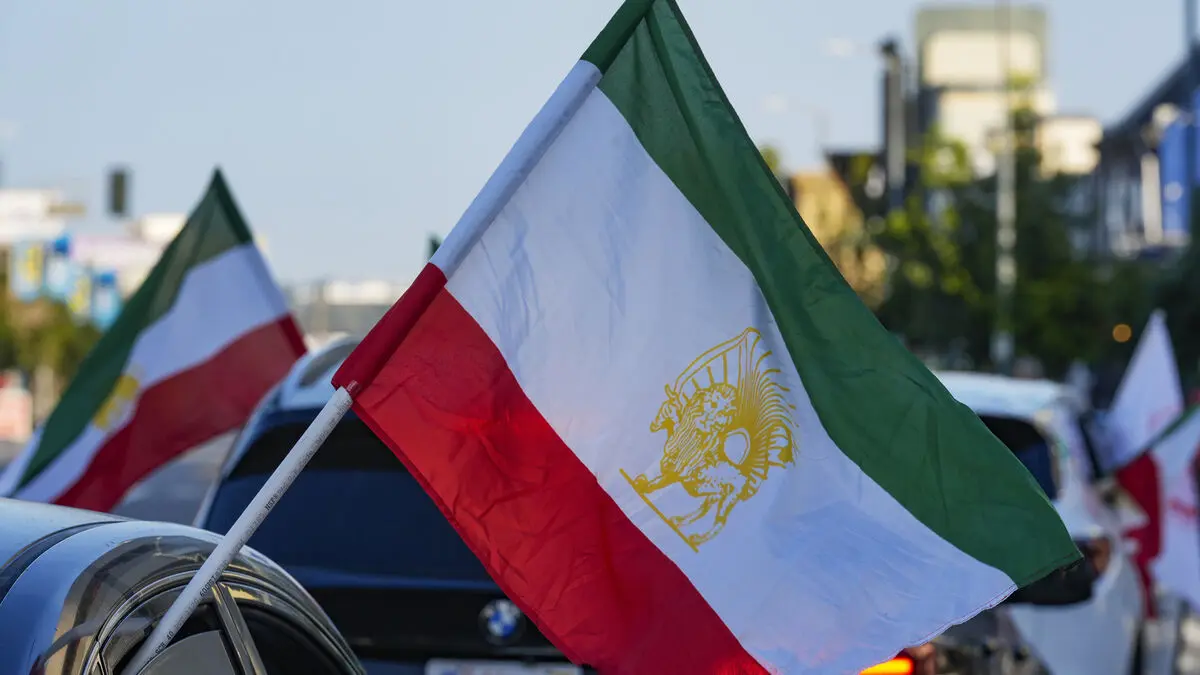 Iranian regime flag emoji replaced with Lion and Sun on X