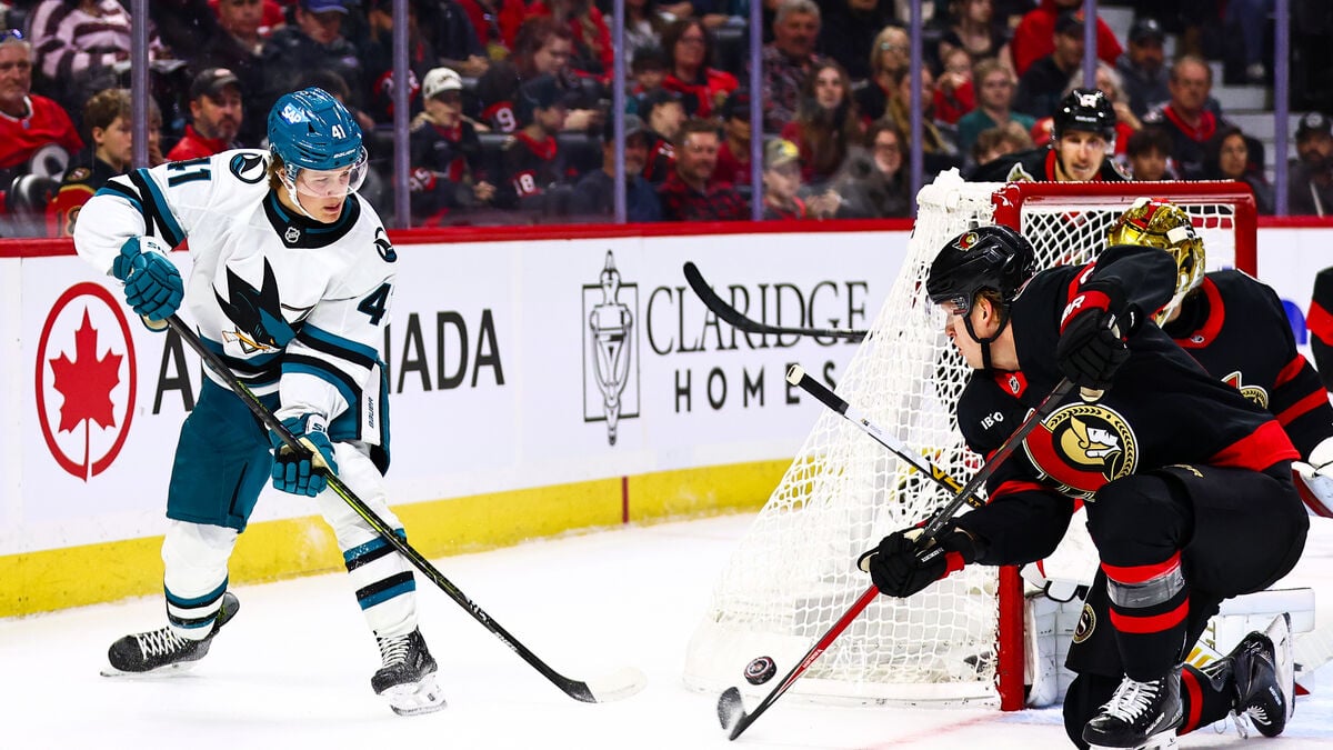 Ivar Stenberg Scores Third NHL Goal as San Jose Beats Ottawa 6-2