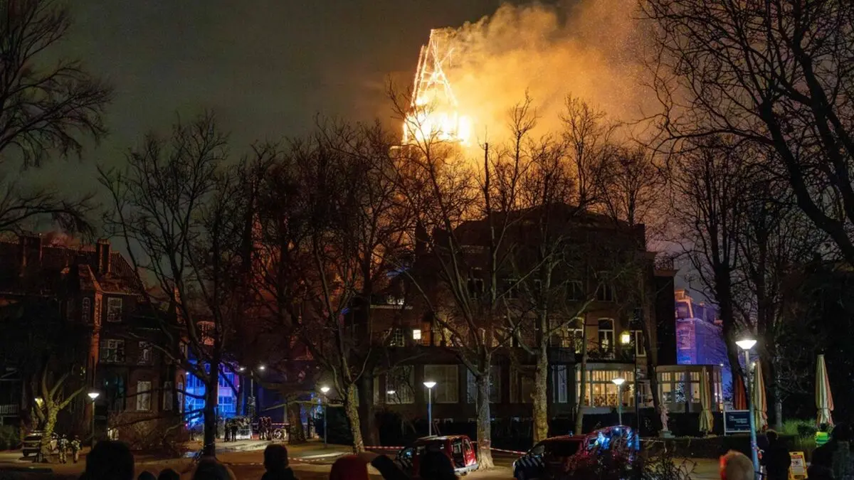19th-century Vondelkerk church in Amsterdam destroyed in New Year's Eve fire