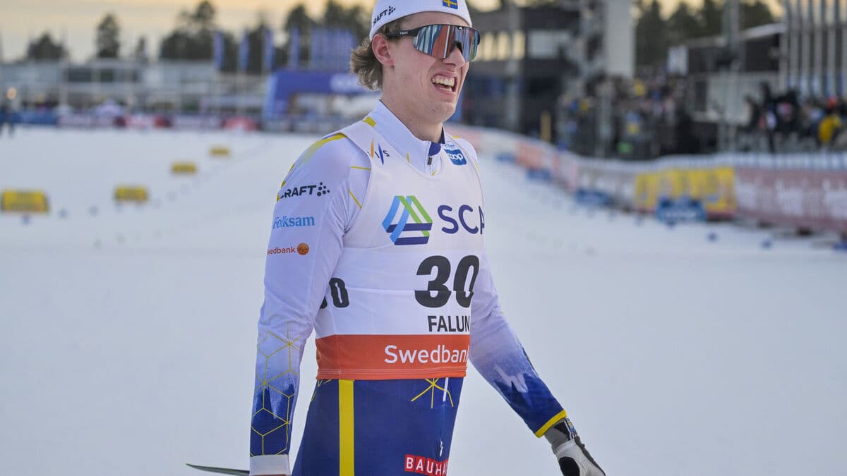 Anton Grahn on the podium in Cross-Country World Cup sprint in Lake Placid