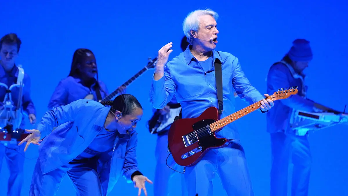 David Byrne plays at Rosendal Garden Party in Stockholm this summer