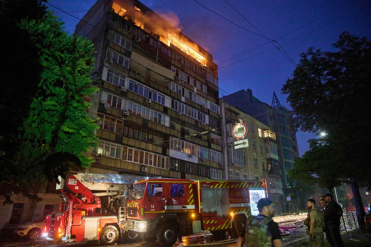 Two Killed in Extensive Russian Missile and Drone Attack on Kyiv