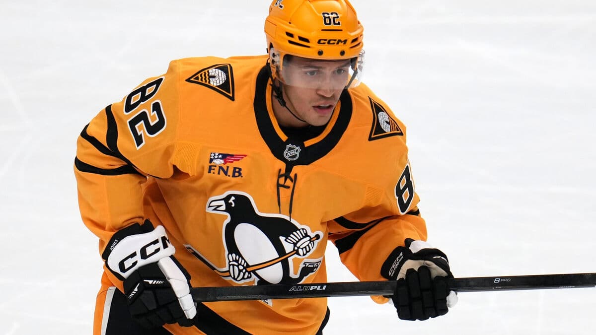 Pittsburgh's Caleb Jones suspended for 20 NHL games after testing positive for performance-enhancing substance