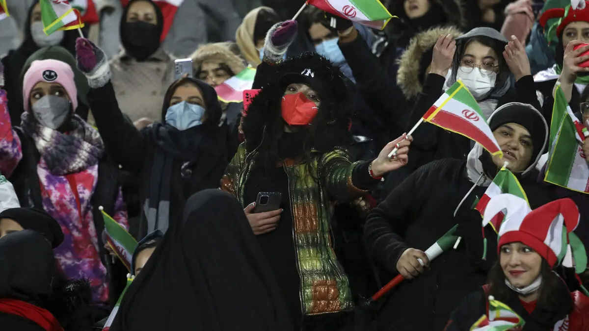 Iranian women's national team silent during national anthem