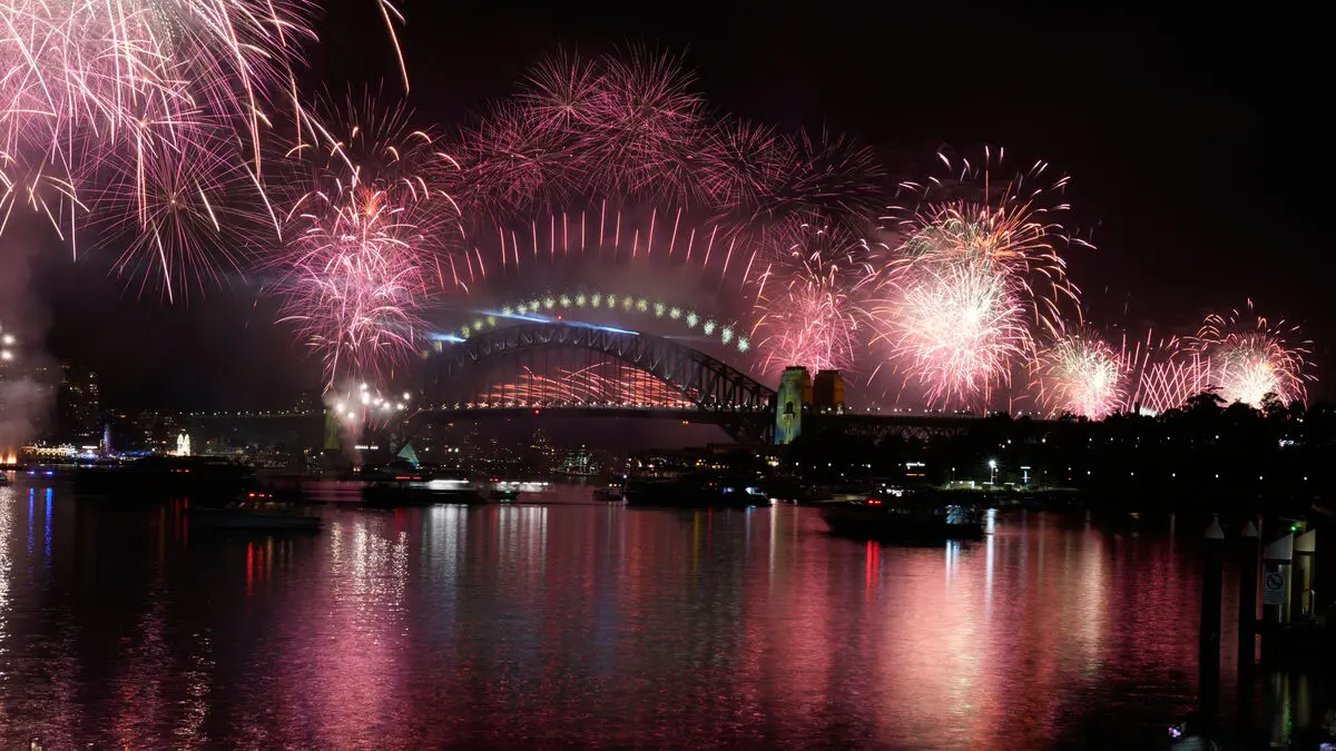Sydney celebrated the New Year after a minute of silence