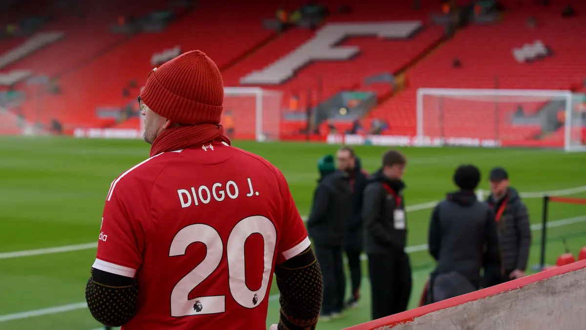 Emotional tribute to Diogo Jota at Anfield